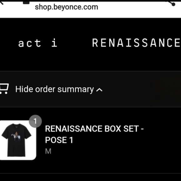 Beyoncé Renaissance Box set Pose 1 Size Medium - Picture 9 of 12